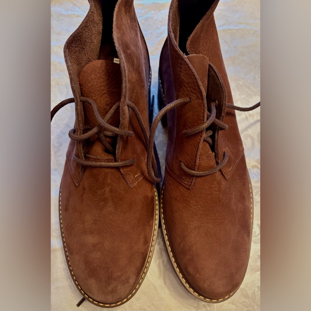 Women’s Timberland Waterproof Dark Brown Suede Leather Chukka Ankle Boots - Picture 7 of 12